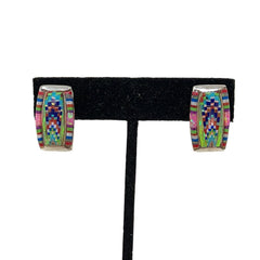 Micro Inlay Stud Earrings - Large