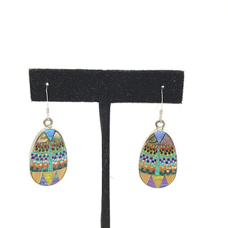 Micro Inlay Teardrop Earrings Earrings - Picayune Cellars & Mercantile