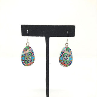 Micro Inlay Teardrop Earrings Earrings - Picayune Cellars & Mercantile