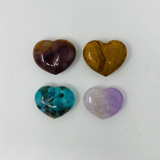 Mini Gemstone Carved Heart Crystals - Picayune Cellars & Mercantile