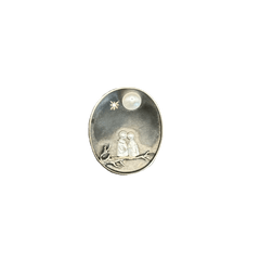 Modern Pearl Couple Scene Pendant