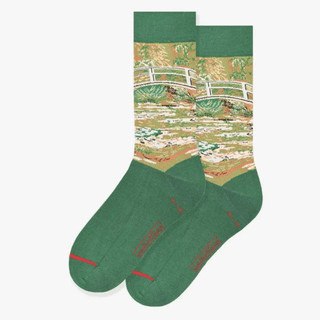 Monet's "Bridge Over a Pond of Water Lilies" Art Sox Socks - Picayune Cellars & Mercantile