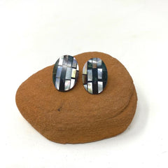 Charlene Reano Oval Mosaic Earrings