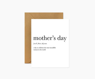 Mother's Day Definition Card Cards - Picayune Cellars & Mercantile