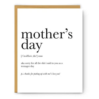 Mother's Day Definition (Sorry) Card Cards - Picayune Cellars & Mercantile