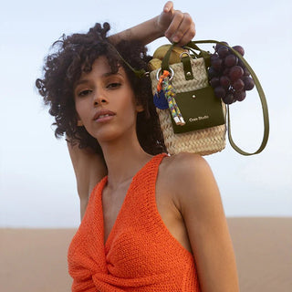 Nano Panier Woven Micro Purse with Leather Purses - Picayune Cellars & Mercantile