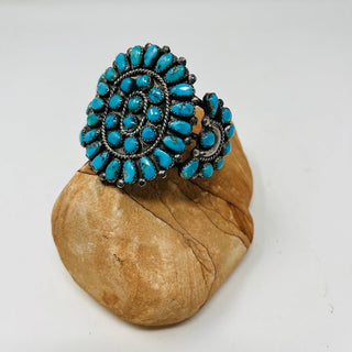 Navajo Turquoise & Sterling Silver Cuff Bracelets - Picayune Cellars & Mercantile