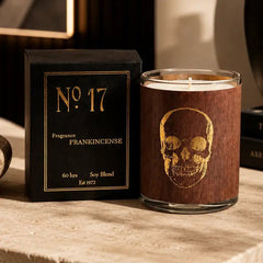 No 17 Gold Skull Frankincense Candle