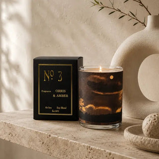 No 3 Orris and Amber Wood Wrapped Candle Homegoods - Picayune Cellars & Mercantile