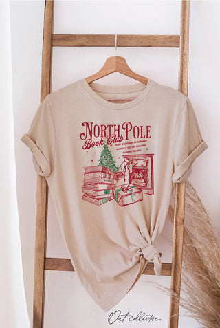 North Pole Book Club Graphic T-Shirt Women's Apparel - Picayune Cellars & Mercantile