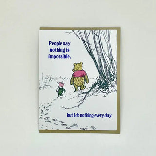 Nothing is Impossible - Pooh Card Cards - Picayune Cellars & Mercantile