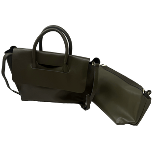 Olive Leather Flap Handbag 3006 Purses - Picayune Cellars & Mercantile