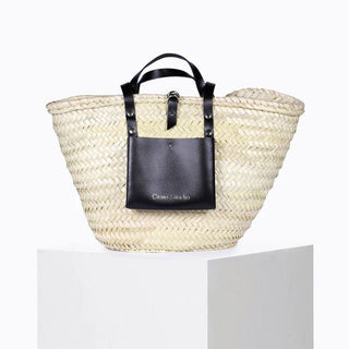 Panier Woven Basket Purse with Leather Purses - Picayune Cellars & Mercantile