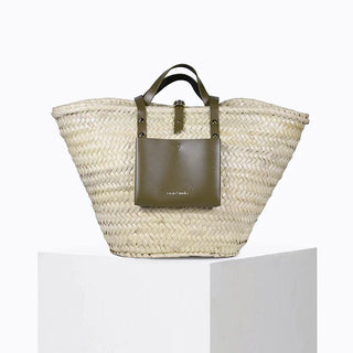 Panier Woven Basket Purse with Leather Purses - Picayune Cellars & Mercantile
