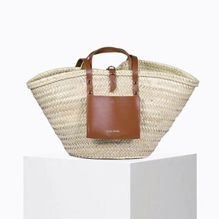 Panier Woven Basket Purse with Leather Purses - Picayune Cellars & Mercantile