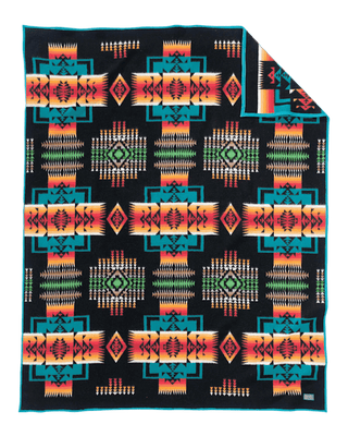 Pendleton Blanket Chief Joseph Black - Aqua Blankets - Picayune Cellars & Mercantile