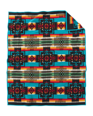 Pendleton Blanket Chief Joseph Black - Aqua Blankets - Picayune Cellars & Mercantile