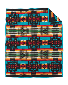 Pendleton Blanket - Chief Joseph Black-Aqua