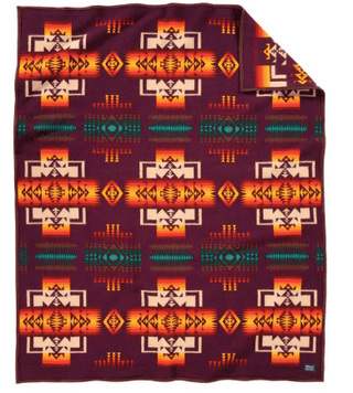 Pendleton Blanket "Chief Joseph" Maroon Blankets - Picayune Cellars & Mercantile