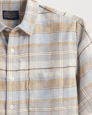 Pendleton Dawson Plaid Linen Blend Short Sleeve Shirt Men's Apparel - Picayune Cellars & Mercantile