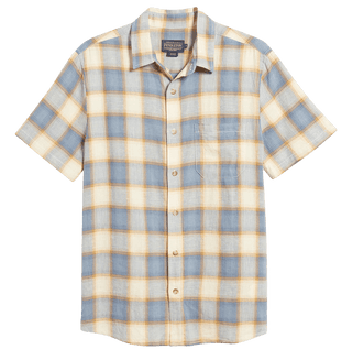 Pendleton Dawson Plaid Linen Blend Short Sleeve Shirt Men's Apparel - Picayune Cellars & Mercantile