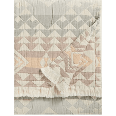 Pendleton Fringed Cotton Throw - Highland Peak Aqua