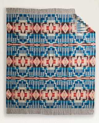 Pendleton "Harding Star Fringed Throw" Royal Blue Blankets - Picayune Cellars & Mercantile