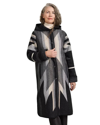 Pendleton Women's Wyeth Trail Hooded Wool Coat - Black Women's Apparel - Picayune Cellars & Mercantile