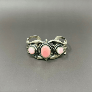 Pink Conch Bracelet With Three Stones Bracelets - Picayune Cellars & Mercantile