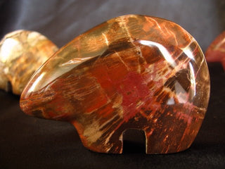 Polished Gemstone Carved Bear Statue Crystals - Picayune Cellars & Mercantile