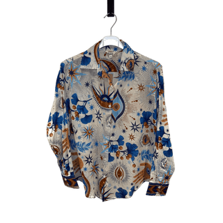 Printed Cotton Blouse Women's Apparel - Picayune Cellars & Mercantile