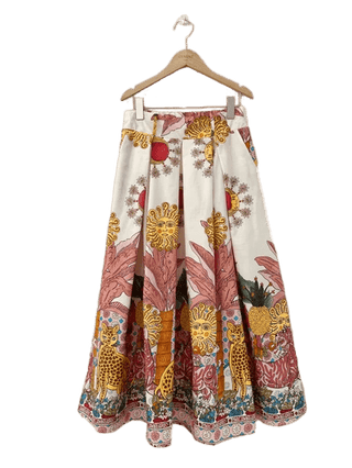 Printed Cotton Skirt Women's Apparel - Picayune Cellars & Mercantile