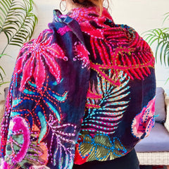 Printed & Embroidered Scarf