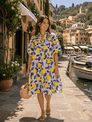 Puffy-Sleeved Dress Women's Apparel - Picayune Cellars & Mercantile