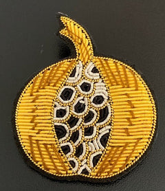 Pumpkin Embroidered Brooch
