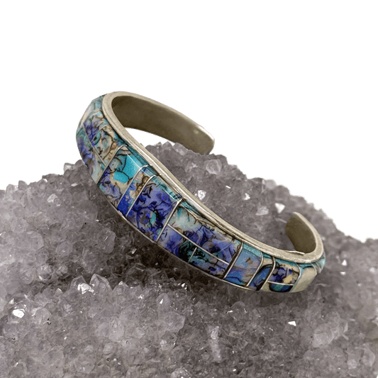 Purple Opal Inlay Cuff Bracelets - Picayune Cellars & Mercantile