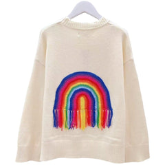 Rainbow Crochet Sweater