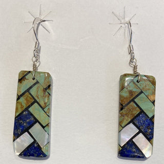 Rectangular Mosaic Earrings Medium Earrings - Picayune Cellars & Mercantile