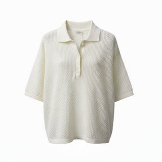 Relaxed - fit Knit Polo Shirt Women's Apparel - Picayune Cellars & Mercantile