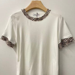 Relaxed - fit Marl Top with Braided Trim Women's Apparel - Picayune Cellars & Mercantile