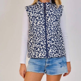 Reversible Leopard Print Down Vest Women's Apparel - Picayune Cellars & Mercantile