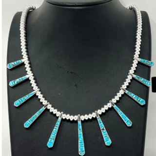 Rick Tolino Cobblestone Turquoise Inlay Necklace Pendants/Necklaces - Picayune Cellars & Mercantile