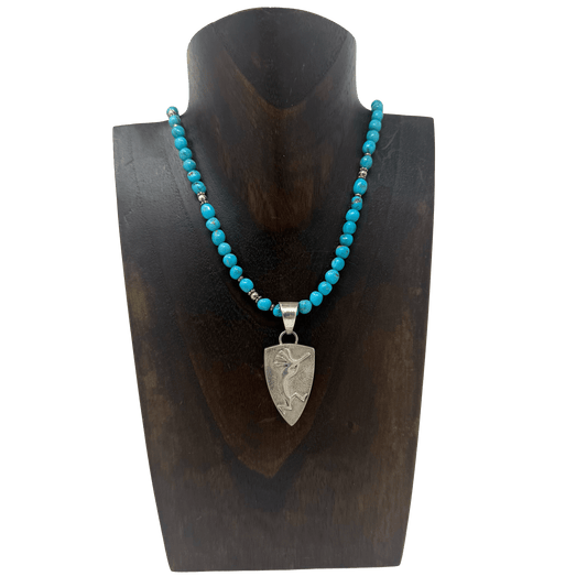 Rick Tolino Kingman Turquoise Necklace Pendants/Necklaces - Picayune Cellars & Mercantile