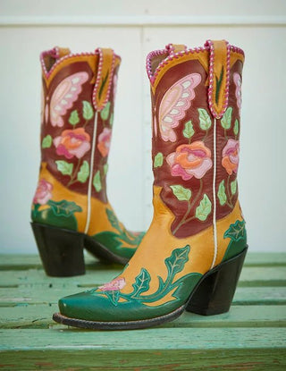 RocketBuster - Autry Floral Boots Shoes - Picayune Cellars & Mercantile