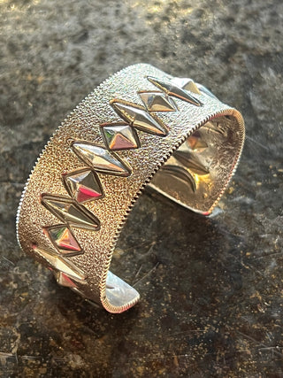 Ronnig Celestial Patterned Silver Cuff