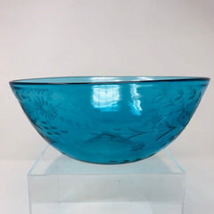 Rose Ann Hall Etched Glass Salad Bowl