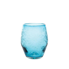 Rose Ann Hall Etched Glass Stemless Wine Glass
