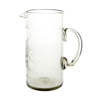 Rose Ann Hall Glass Cylinder Pitcher Tableware - Picayune Cellars & Mercantile