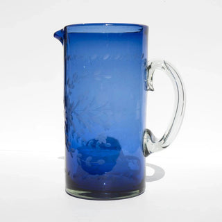 Rose Ann Hall Glass Cylinder Pitcher Tableware - Picayune Cellars & Mercantile