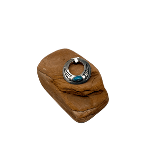 Round Silver & Turquoise Pin Brooches & Cufflinks - Picayune Cellars & Mercantile